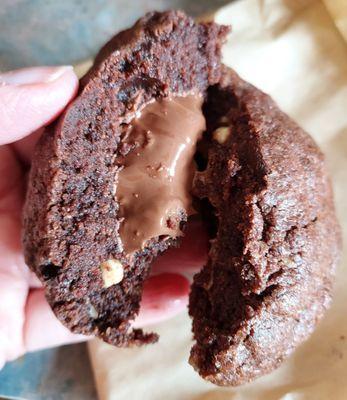 Nutella stuffed cookie, As good as it looks.