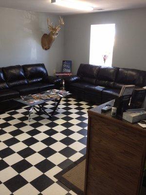 Clean and relaxing waiting room.