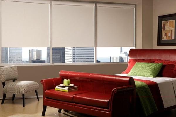 Blackout roller shades in a high rise condo