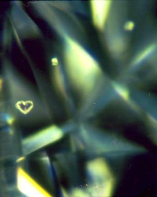 Garnet "Heart" inside a diamond 30x magnification