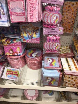 Unicorn birthday section