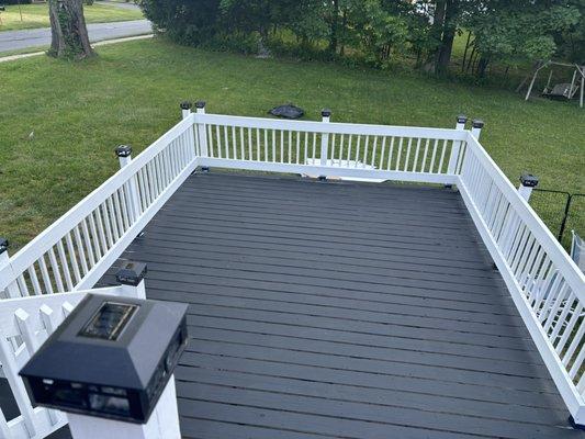 Freshly painted deck