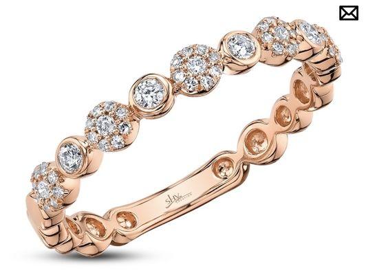 Rose gold diamond band