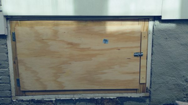 New crawlspace door I built and framed