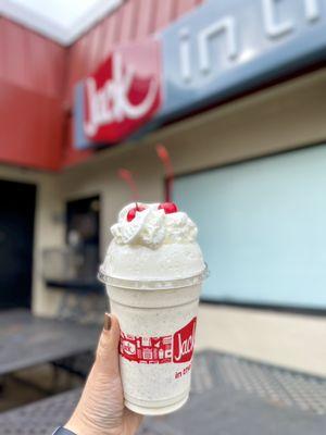 Oreo Shake with extra cherries and whipped cream