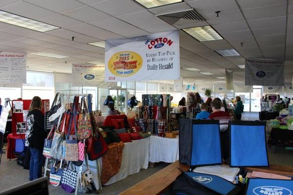 Picture of the 2nd Annual Carol Stream Women's Club craft show at Joe Cotton Ford, it was a great day with lot's of great crafts!