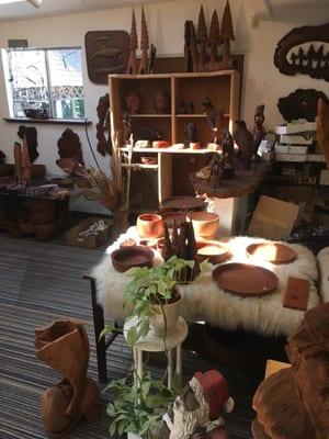 Woodcarvings gift shop room to