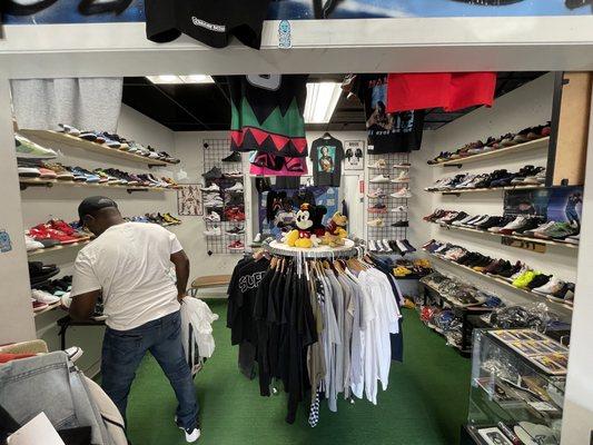 Shoe room and Hype Clothing room