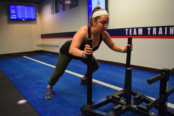 Sled Pushes on the Track