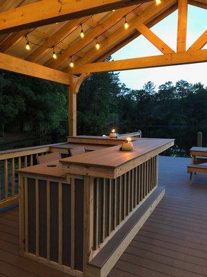 Outdoor deck bar