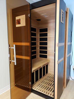 Infrared light sauna.