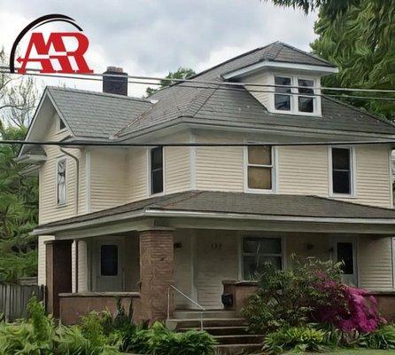 Slate Roofing Installation by Roofing Company Absolute Assurance Restorations in Mt. Vernon, Ohio.