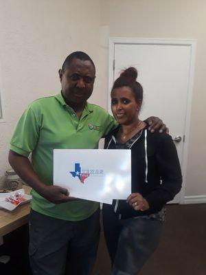 Congratulations to the Yohannes Family. They closed on thier home.