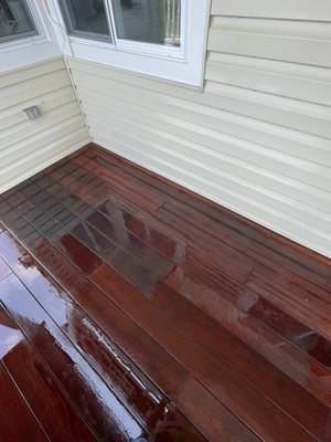 Post Ipe deck stripping