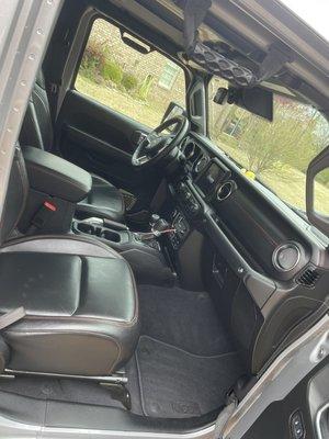 Interior detail on a Jeep Gladiator