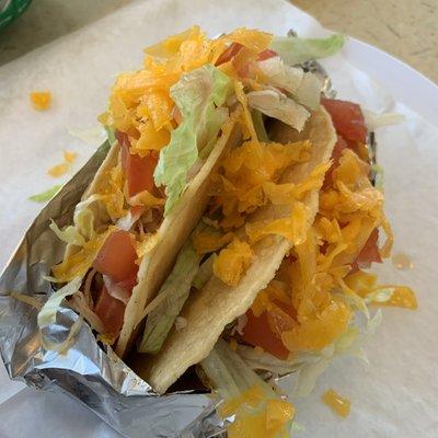 Beef and chicken tacos