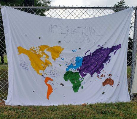 Homecoming mural by International Club