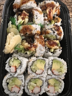 Three roll special ( shrimp tempura and California roll)