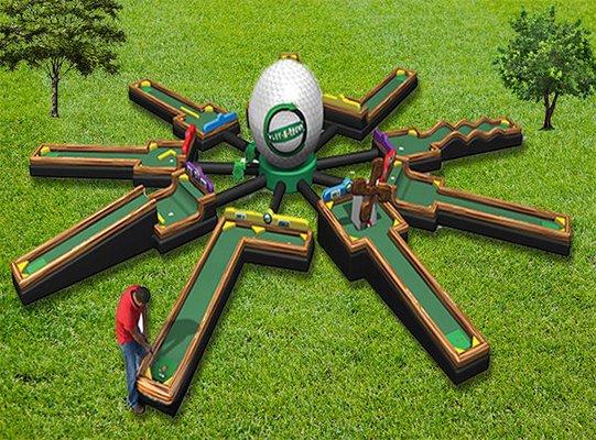 Inflatable Nine Hole Golf Course Putt Putt Course Rental