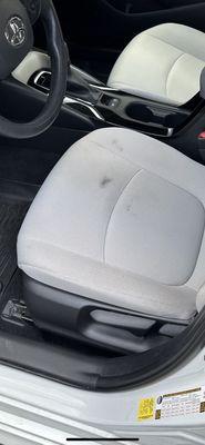 Grease left on driver side seat