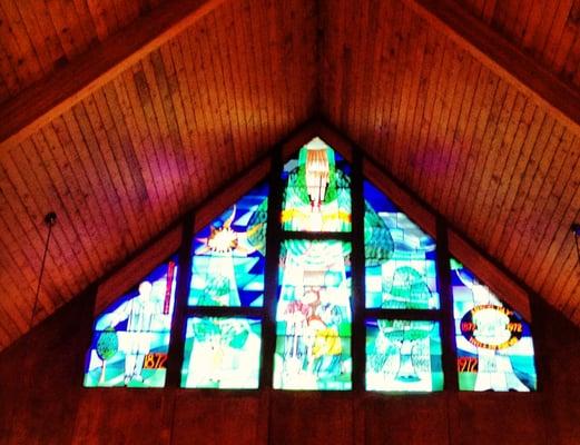 The Arbor Day Window dedicated in 1972 on the 100th Anniversary of Arbor Day