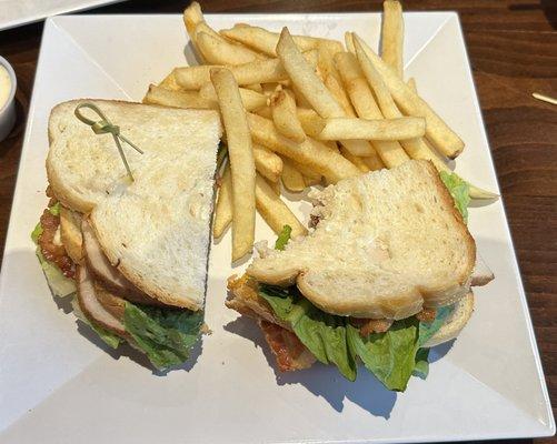 Appalachian club sandwich. Thick Turkey slices. Good eats.