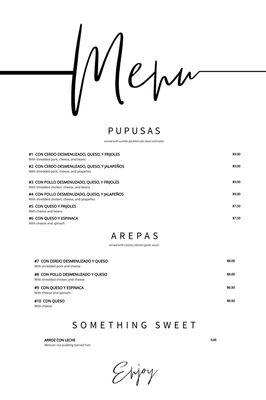 Our Menu!!