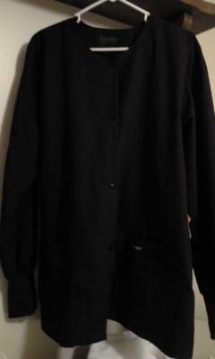 Black medical office jacket