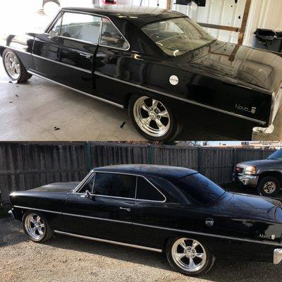 Window tint on a 67 Nova.