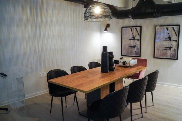 Looking for a space to host private meetings, conduct an offsite training, or just a quiet place to work? Reserve our conference room TODAY!