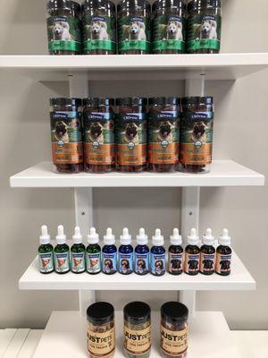 Premium organic CBD dog treats, tinctures, and cream