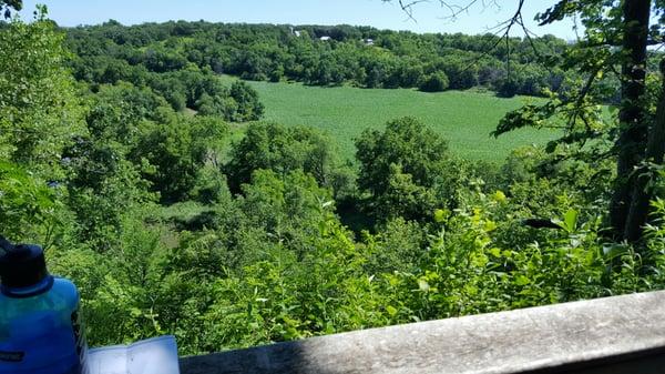 View from the overlook above des moines river