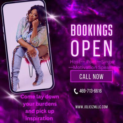 This is how you can reach out to me for booking.