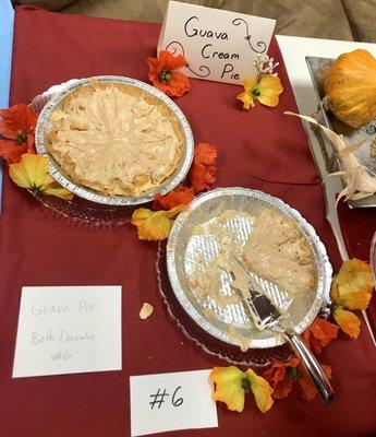 Guava Cream Pie, my favorite pie, so flavorful and creamy too! Cordova's 2nd Annual Pie Baking Competition at Harvest Festival!