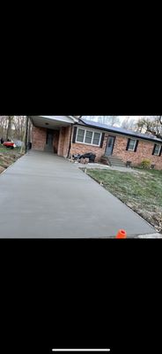 Driveway, steps and landing