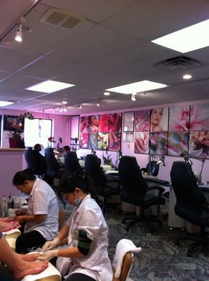 Inside the nail salon