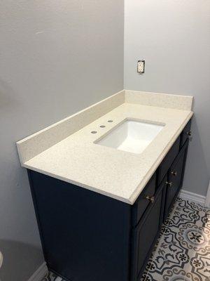 Counter top installed at home