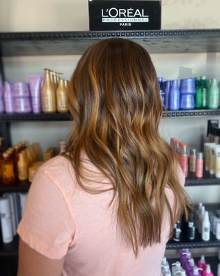 Caramel balayage by Tina.