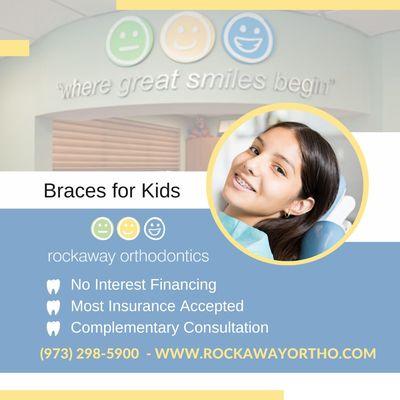 Rockaway Orthodontics provides Braces for Kids