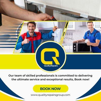 We fix it fast and right so you can keep moving forward.  Book your repair now at www.qualityrepairsgroup.com!