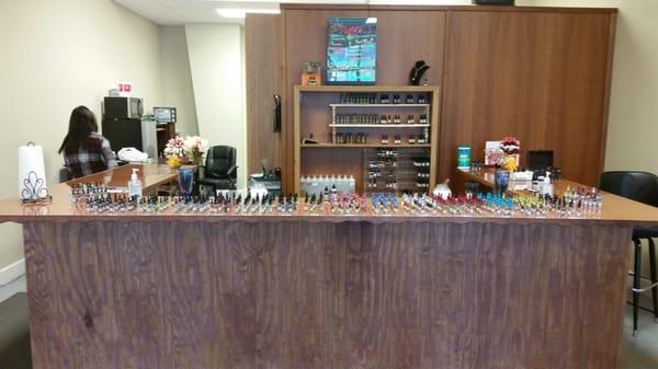 Self Serve Tasting Bar. Come try our selection of over 250 flavors!