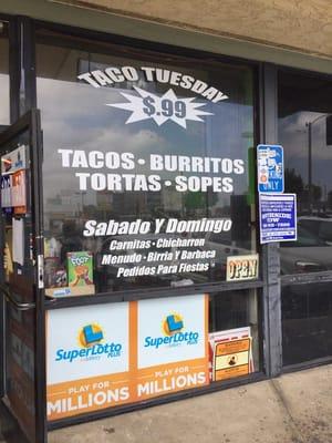 Taco Tuesday $.99 tacos!