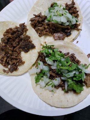 Super small carne asada tacos