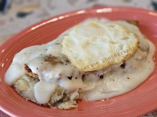 Chicken fried steak & egg