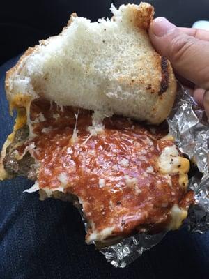 Griddle-fried cheese, on top of my cheese, on a cheeseburger. Heaven on a bun!