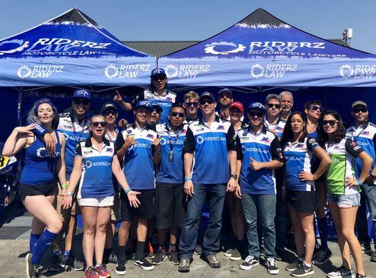 The RiderzLaw team at Sonoma Raceway