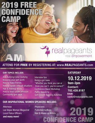 Real Pageants Free Confidence Camp- Girl Power!