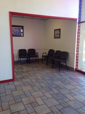 Clean waiting area