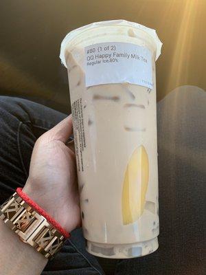 QQ Happy Family Milk Tea - Its like the pefect milk tea drink