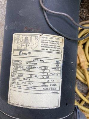 Electrical Pool motor diagnostics